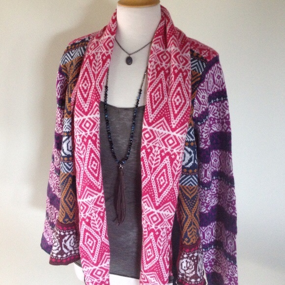 Sundance Sweaters - Sundance Gretchen Multicolor Boho Wrap Cardigan🌿